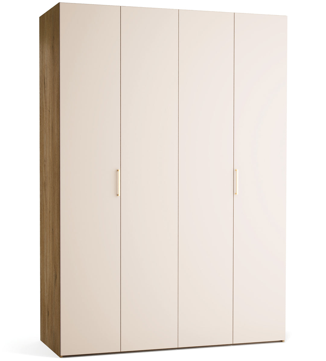 Dulap cu 4 usi bej nisip si carcasa stejar VOX Stor L 160 cm