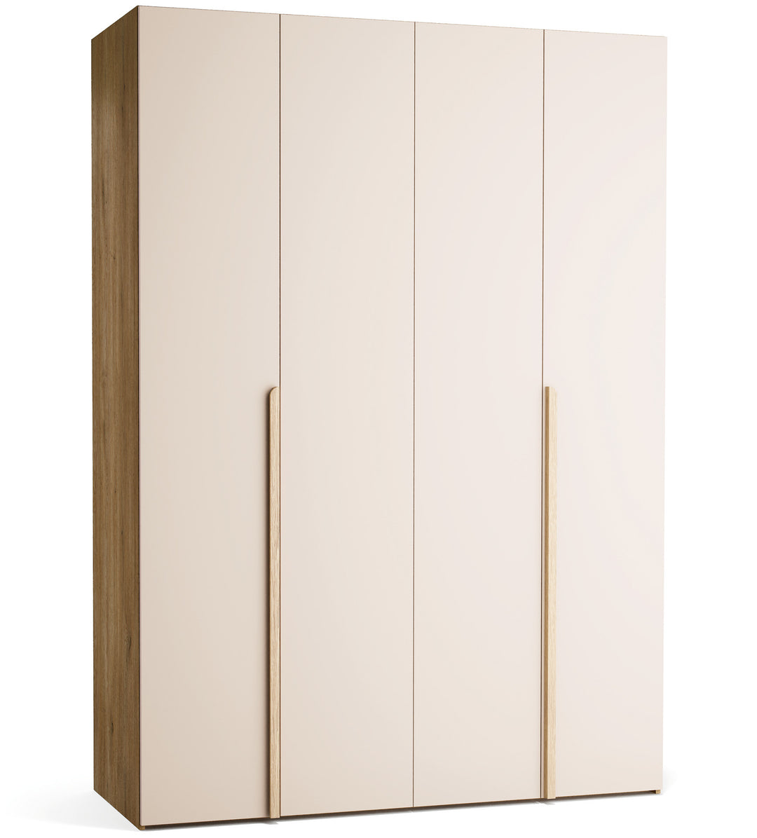 Dulap cu 4 usi bej nisip si carcasa stejar VOX Stor L 160 cm