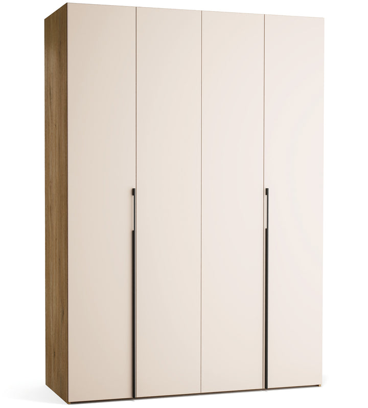 Dulap cu 4 usi bej nisip si carcasa stejar VOX Stor L 160 cm