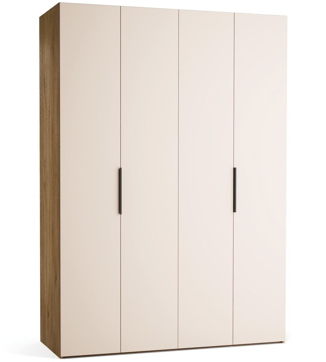Dulap cu 4 usi bej nisip si carcasa stejar VOX Stor L 160 cm