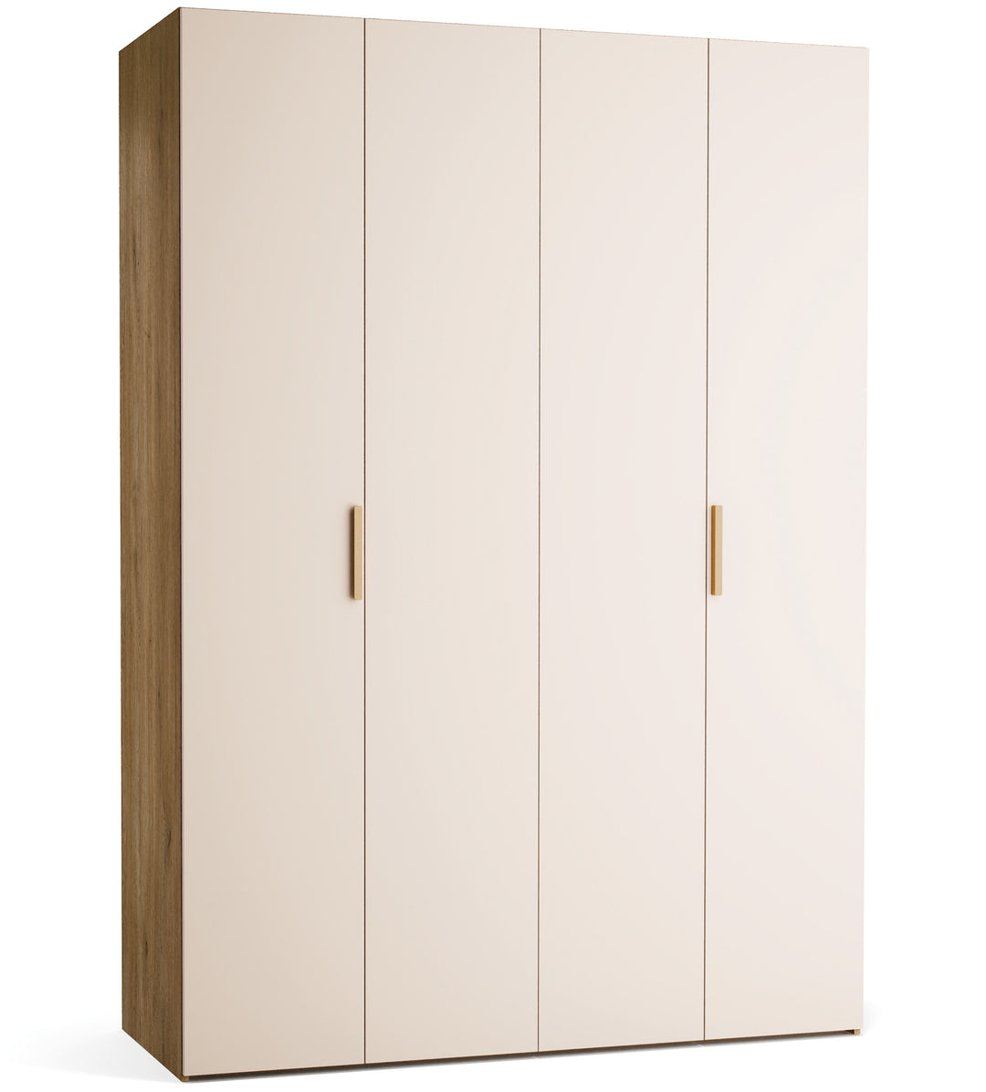 Dulap cu 4 usi bej nisip si carcasa stejar VOX Stor L 160 cm