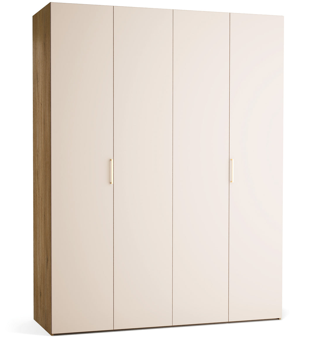 Dulap cu 4 usi bej nisip si carcasa stejar VOX Stor L 175 cm