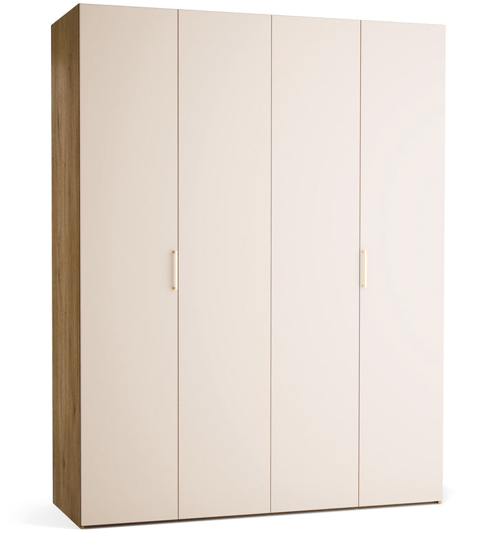 Dulap cu 4 usi bej nisip si carcasa stejar VOX Stor L 175 cm