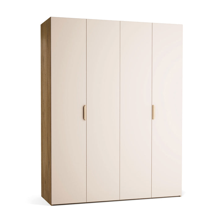 Dulap cu 4 usi bej nisip si carcasa stejar VOX Stor L 175 cm