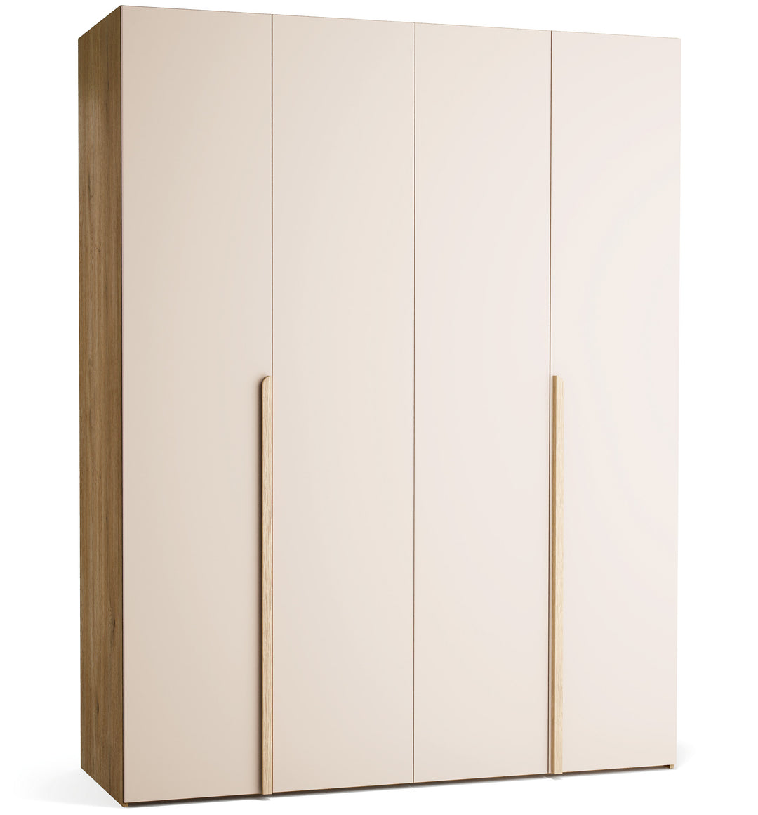 Dulap cu 4 usi bej nisip si carcasa stejar VOX Stor L 175 cm