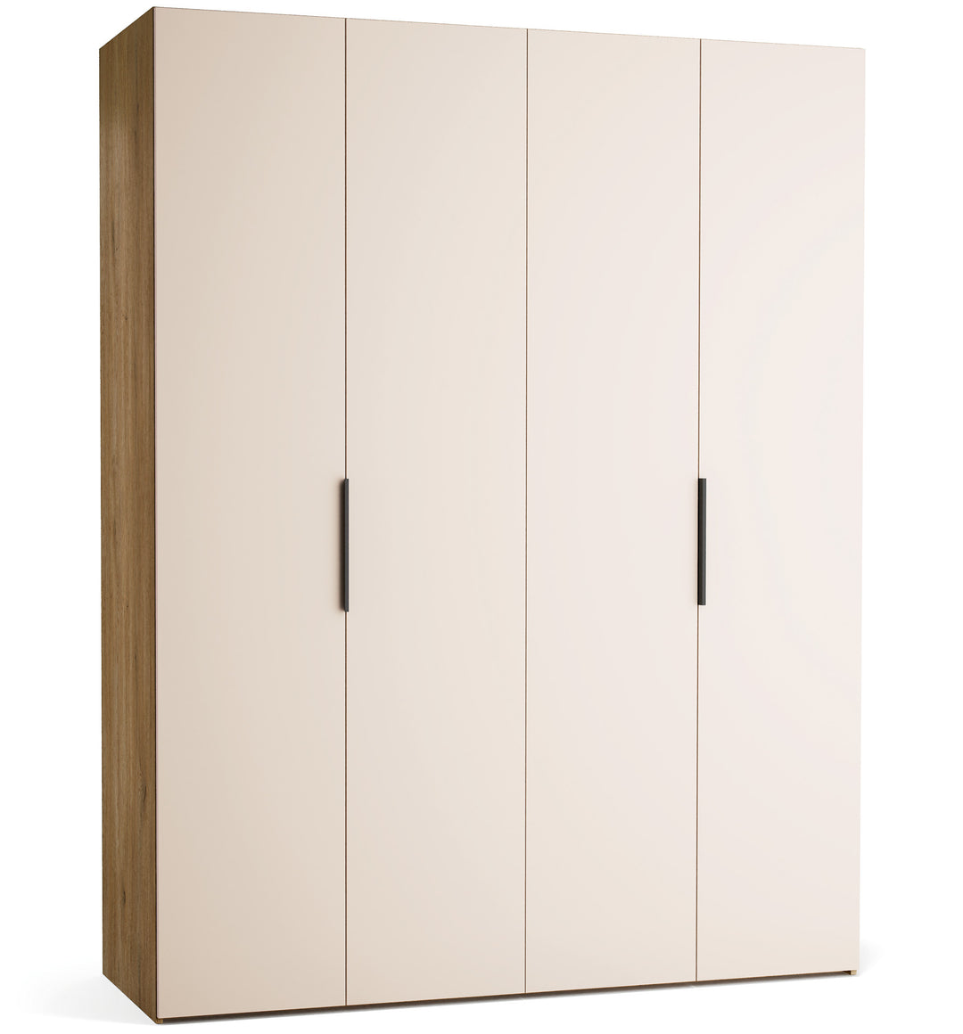 Dulap cu 4 usi bej nisip si carcasa stejar VOX Stor L 175 cm