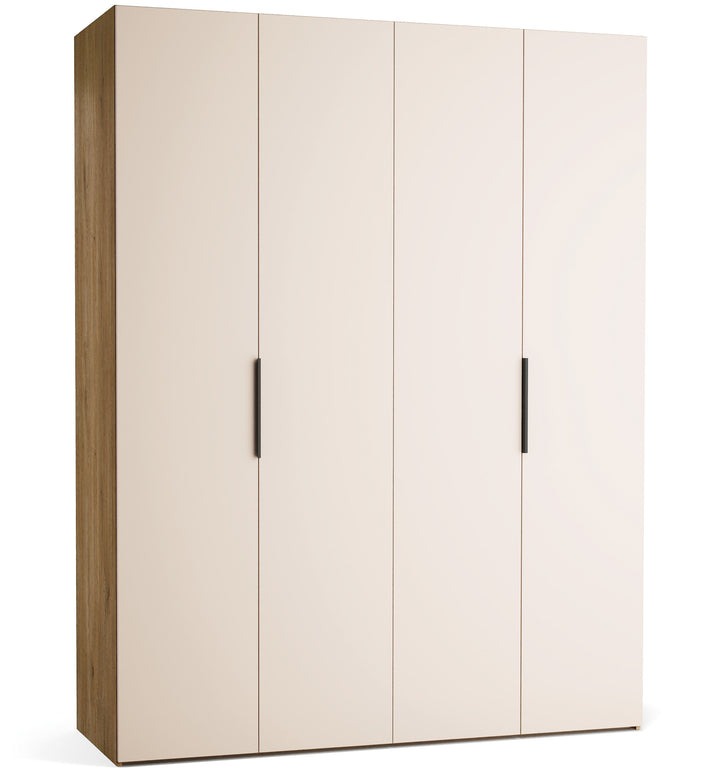 Dulap cu 4 usi bej nisip si carcasa stejar VOX Stor L 175 cm