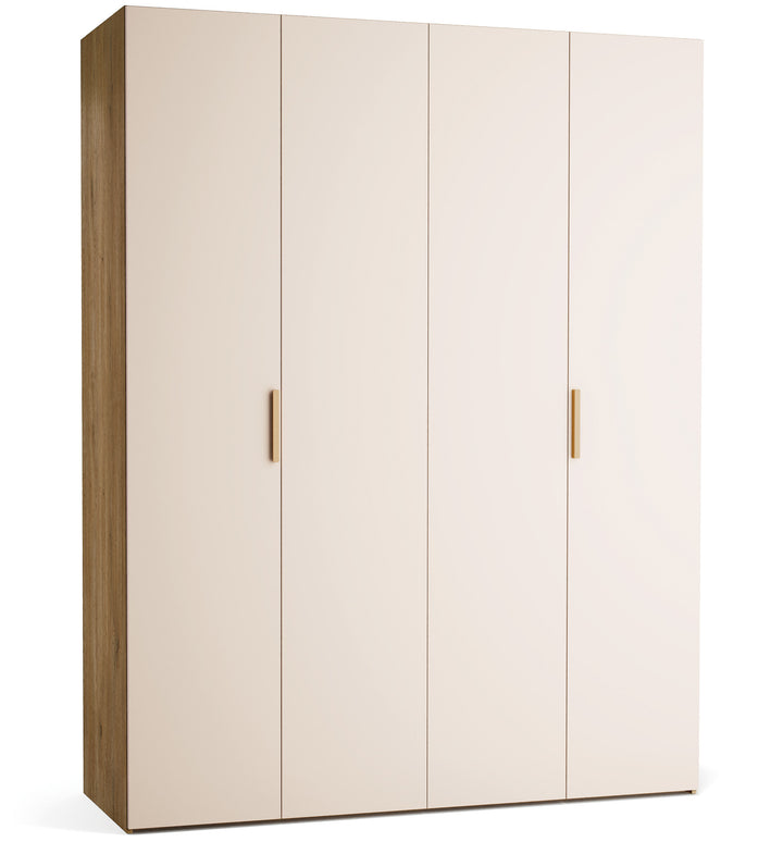 Dulap cu 4 usi bej nisip si carcasa stejar VOX Stor L 175 cm