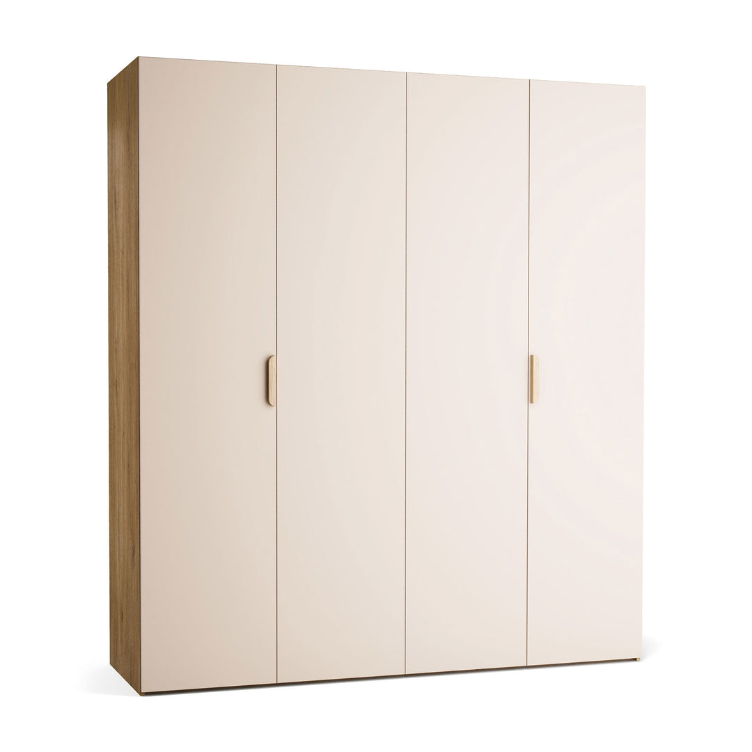 Dulap cu 4 usi bej nisip si carcasa stejar VOX Stor L 200 cm