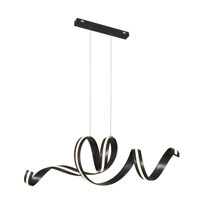 Lustra Schuller Amara orizontală negru mat 150 cm LED CCT telecomandă