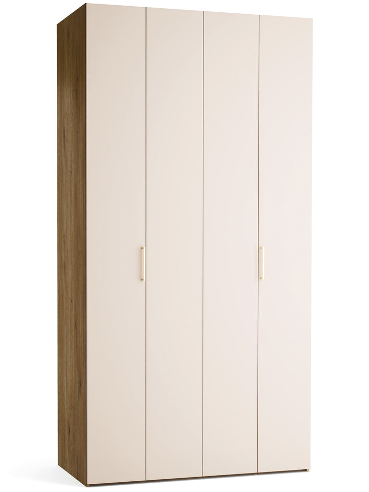 Dulap cu 4 usi bej nisip si carcasa stejar VOX Stor L 125 cm