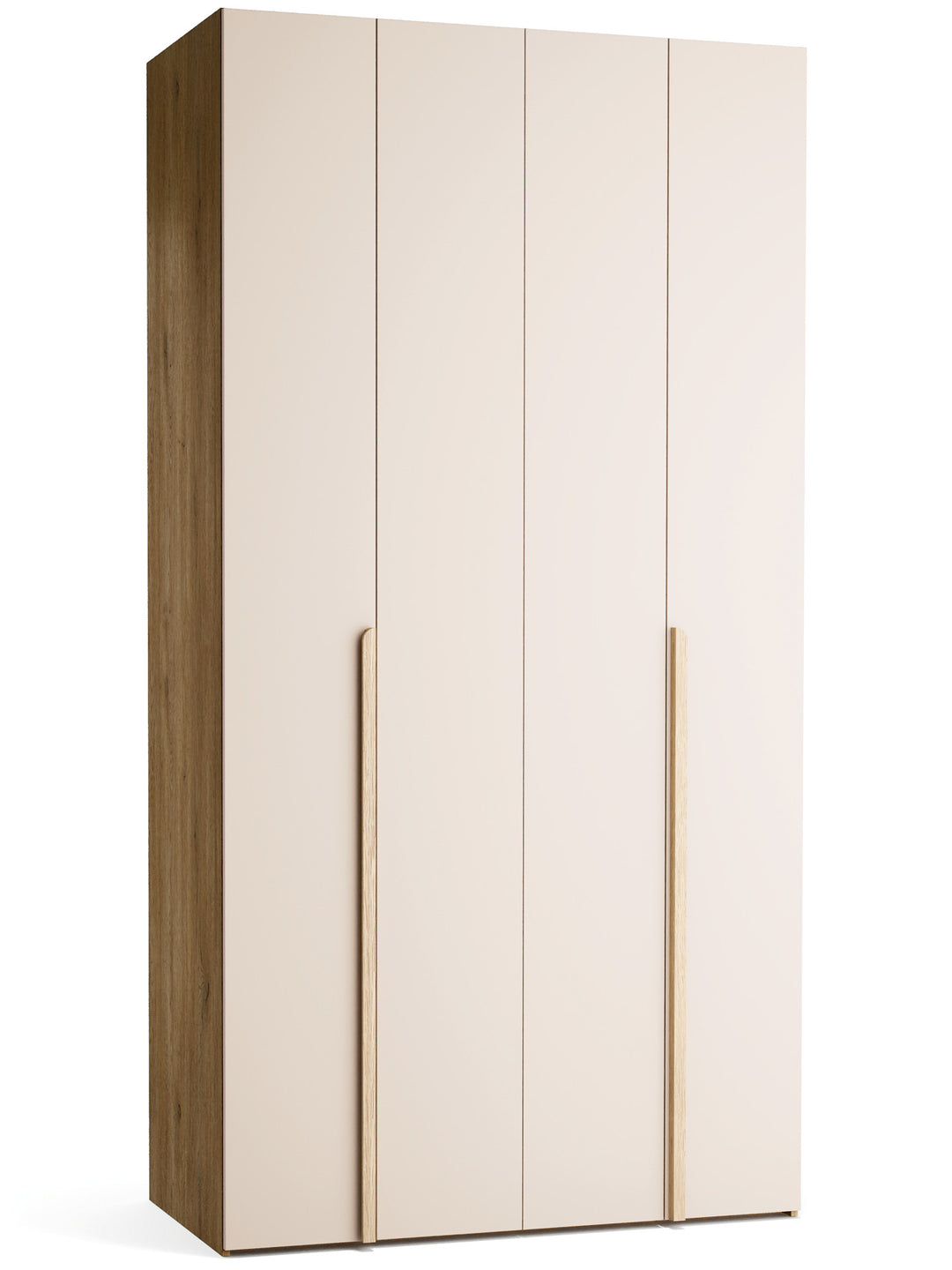 Dulap cu 4 usi bej nisip si carcasa stejar VOX Stor L 125 cm