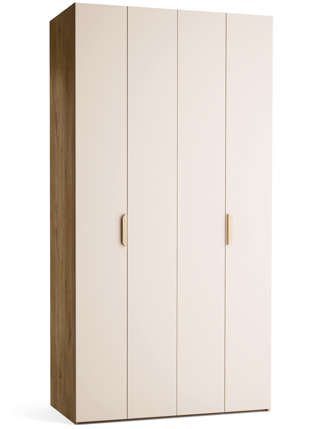 Dulap cu 4 usi bej nisip si carcasa stejar VOX Stor L 125 cm