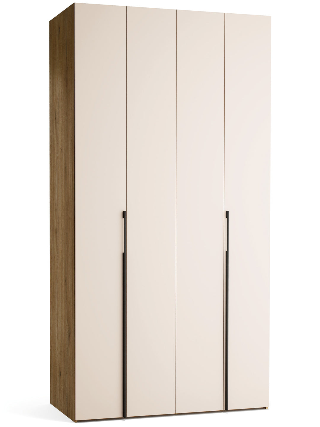Dulap cu 4 usi bej nisip si carcasa stejar VOX Stor L 125 cm