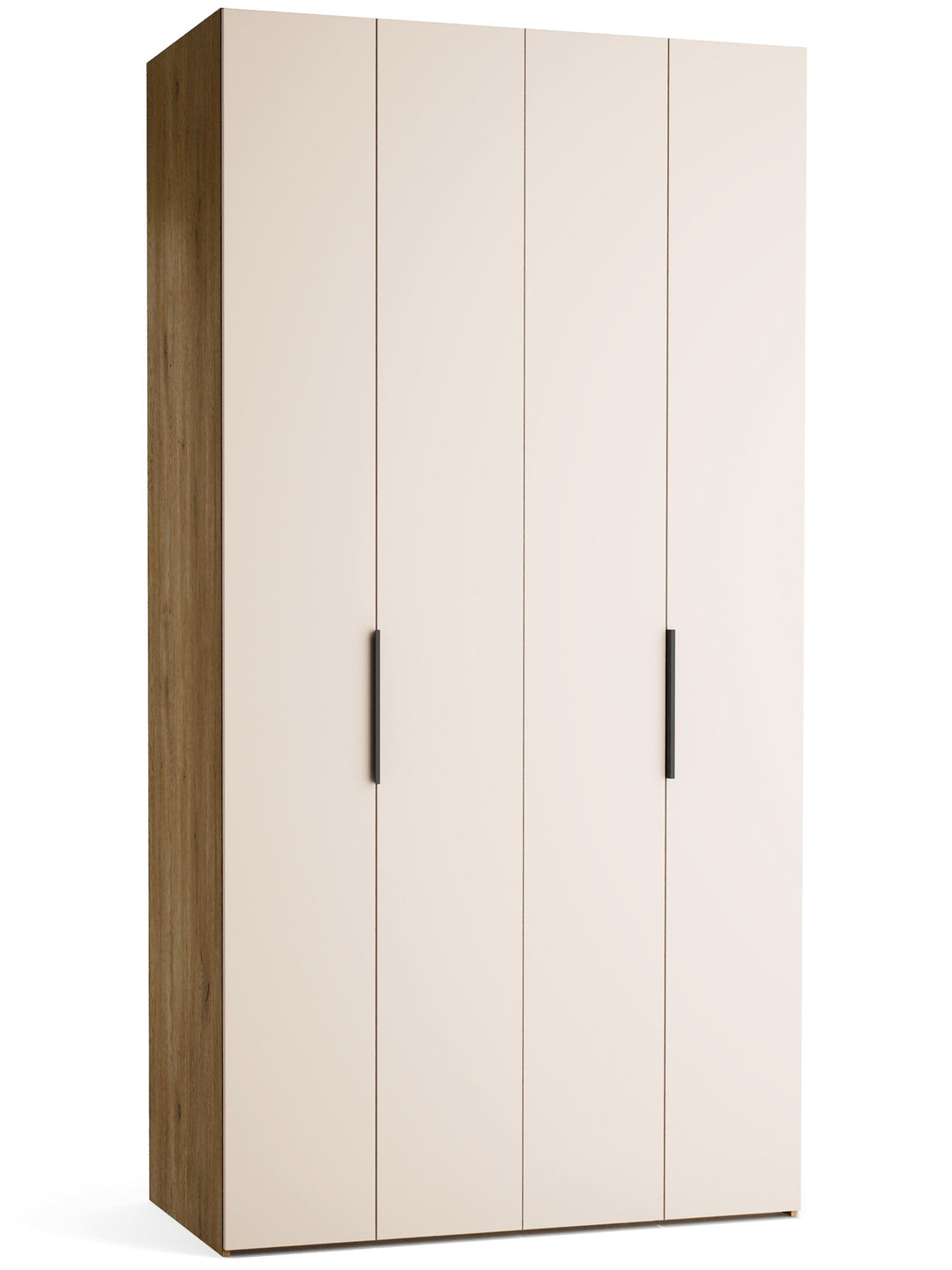 Dulap cu 4 usi bej nisip si carcasa stejar VOX Stor L 125 cm