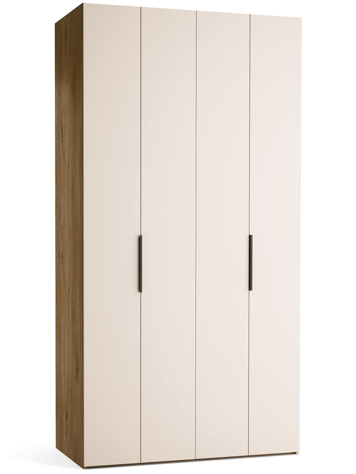 Dulap cu 4 usi bej nisip si carcasa stejar VOX Stor L 125 cm