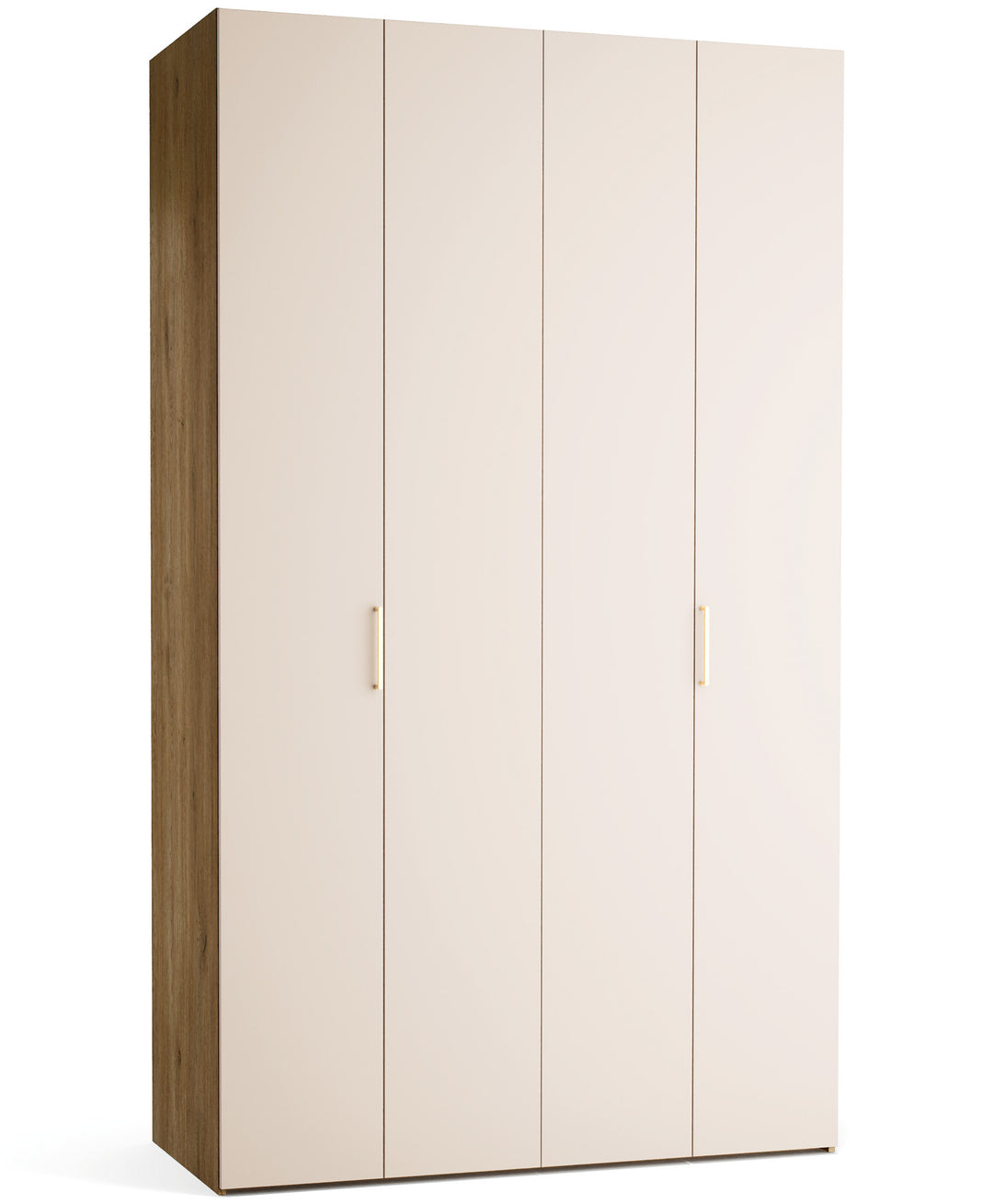 Dulap cu 4 usi bej nisip si carcasa stejar VOX Stor L 140 cm