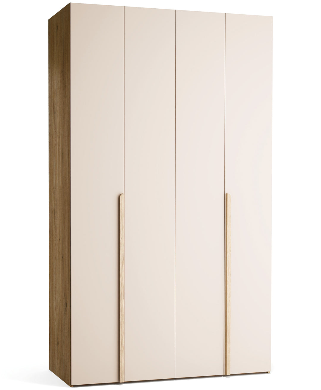 Dulap cu 4 usi bej nisip si carcasa stejar VOX Stor L 140 cm