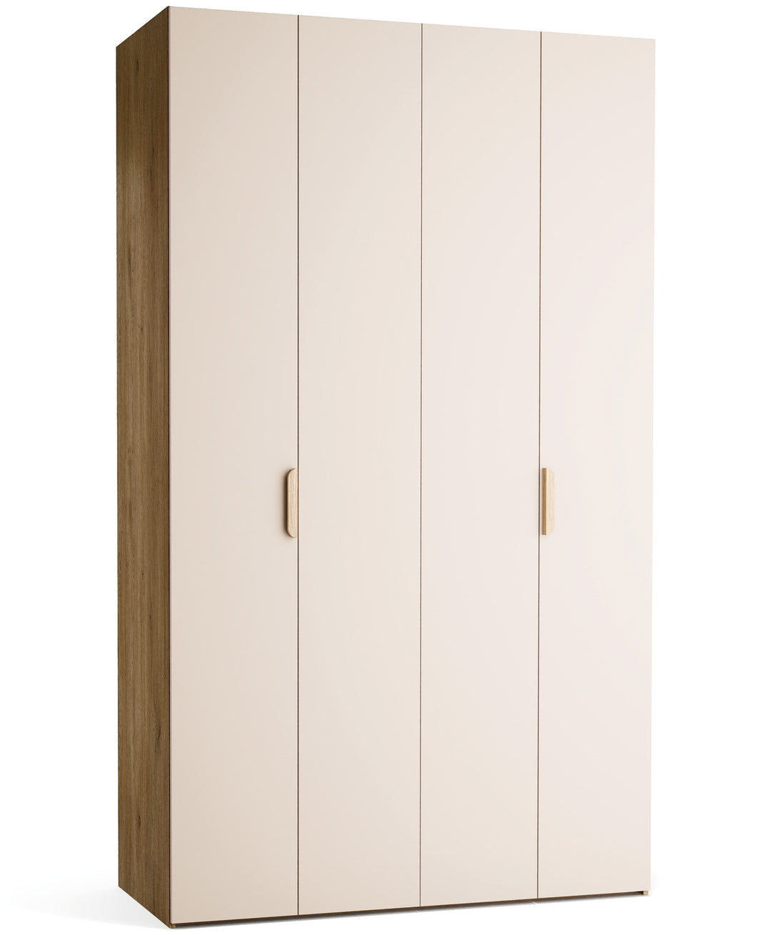 Dulap cu 4 usi bej nisip si carcasa stejar VOX Stor L 140 cm