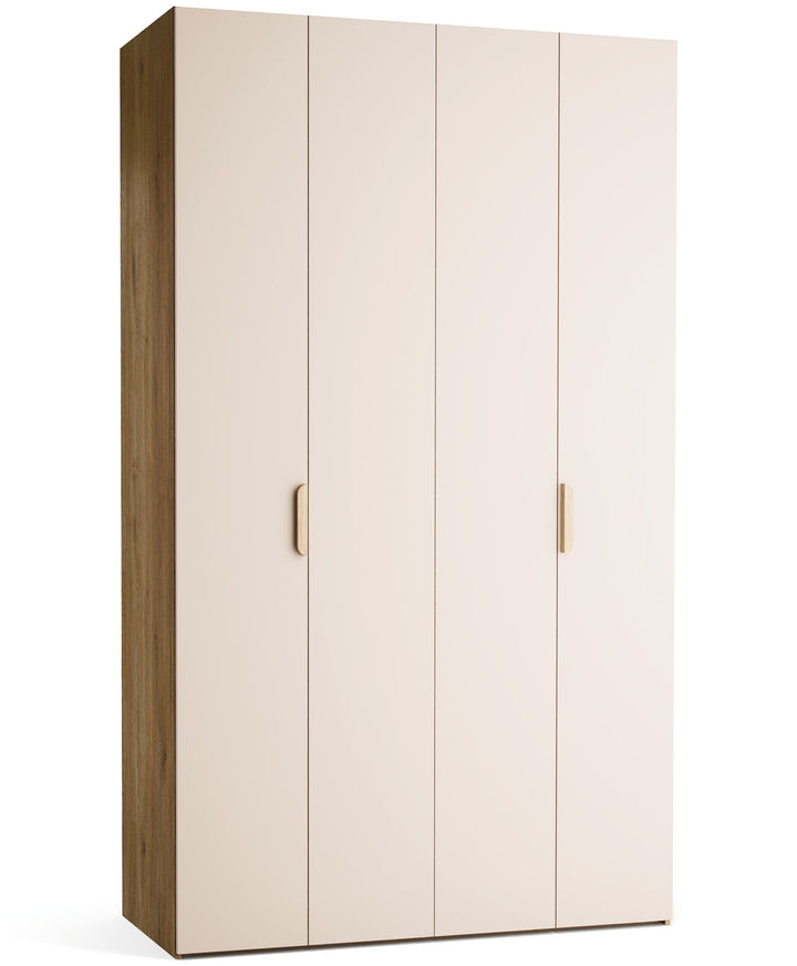 Dulap cu 4 usi bej nisip si carcasa stejar VOX Stor L 140 cm