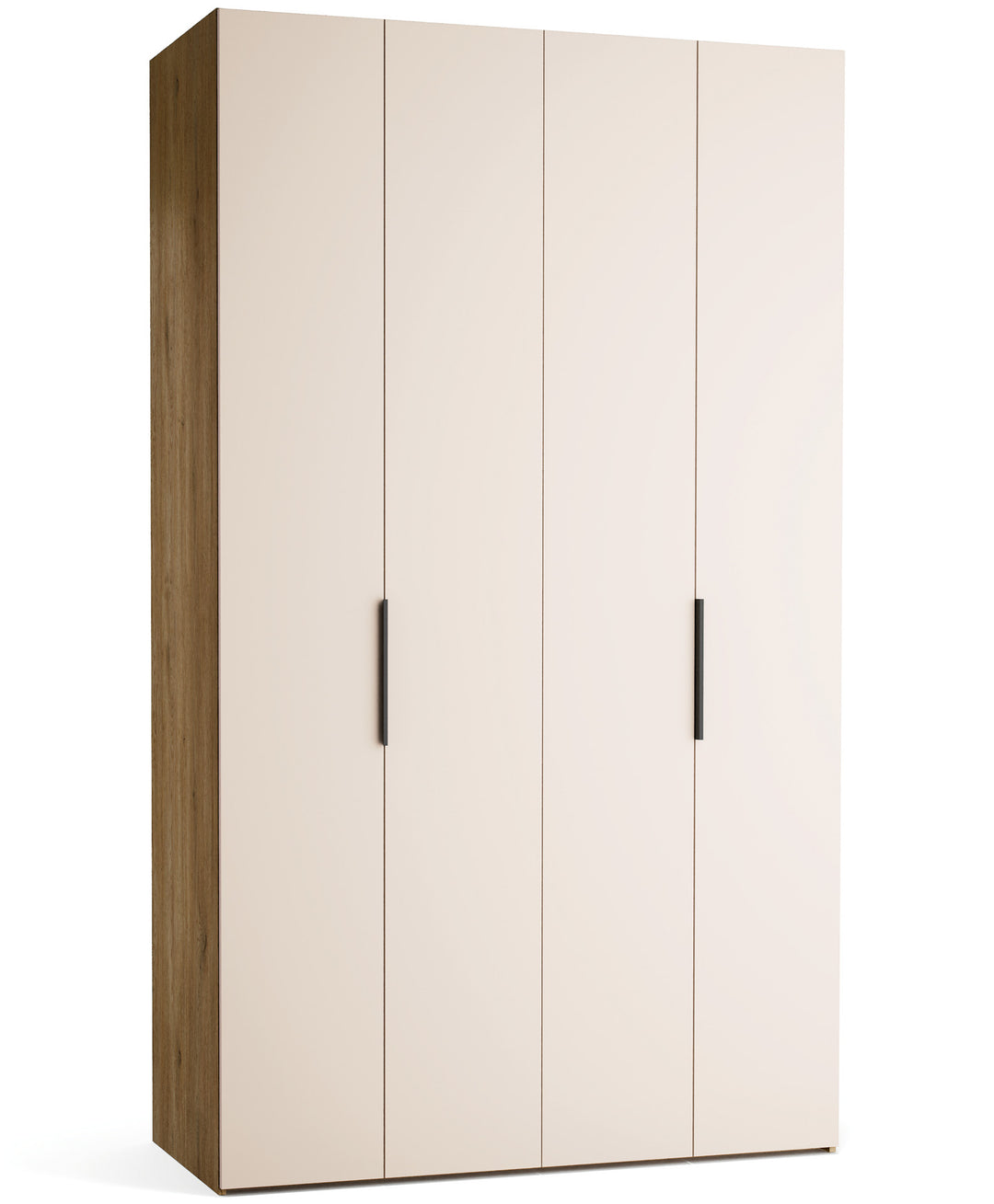Dulap cu 4 usi bej nisip si carcasa stejar VOX Stor L 140 cm