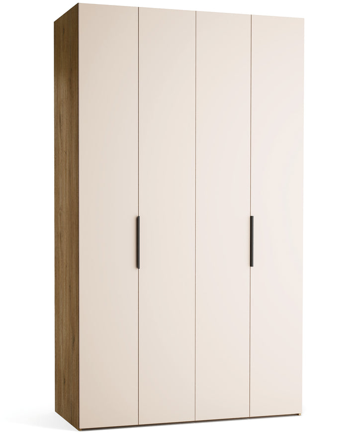 Dulap cu 4 usi bej nisip si carcasa stejar VOX Stor L 140 cm