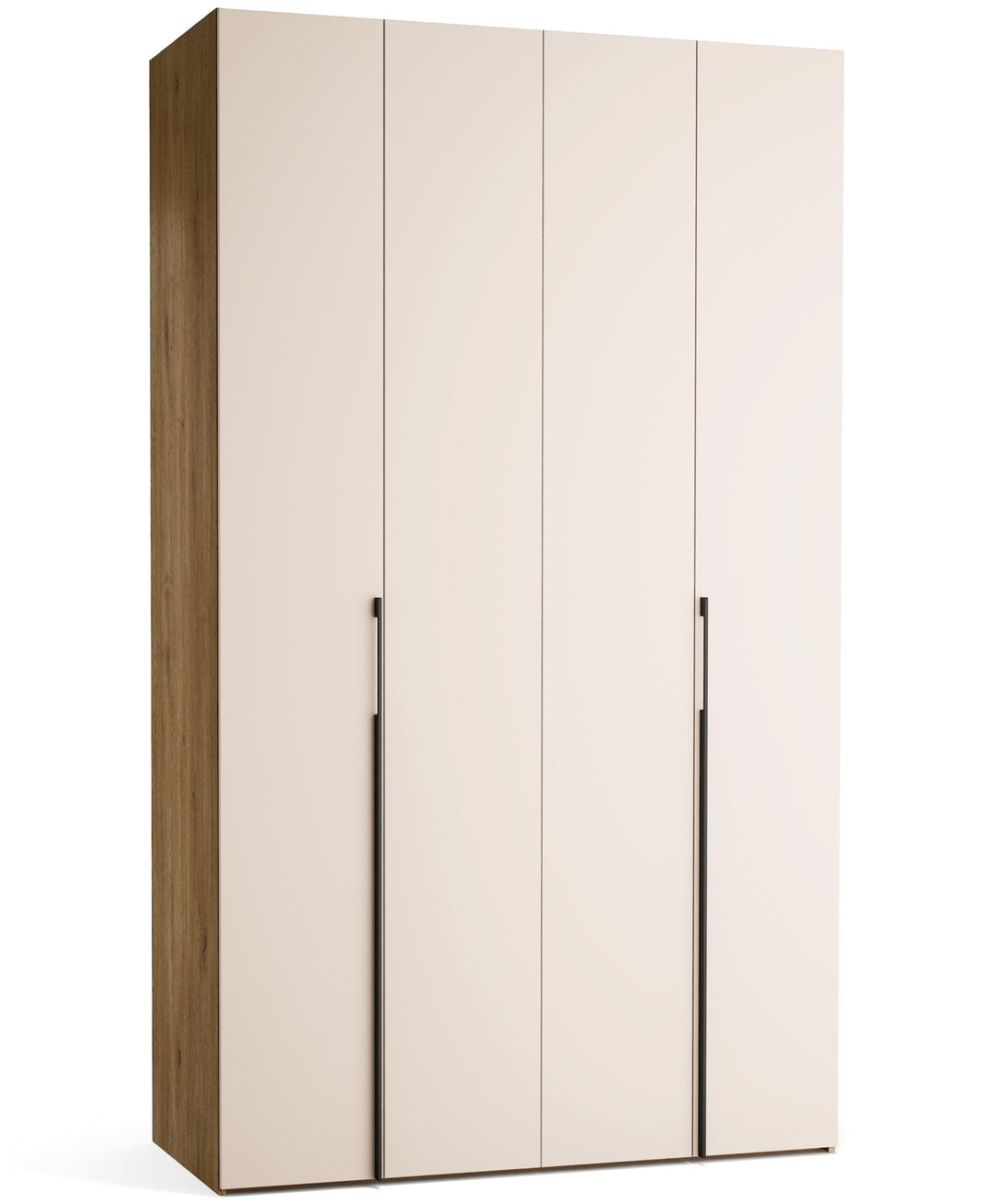 Dulap cu 4 usi bej nisip si carcasa stejar VOX Stor L 140 cm