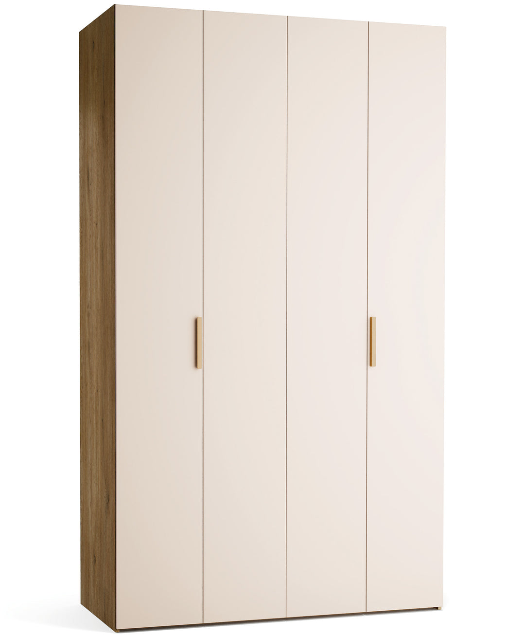 Dulap cu 4 usi bej nisip si carcasa stejar VOX Stor L 140 cm