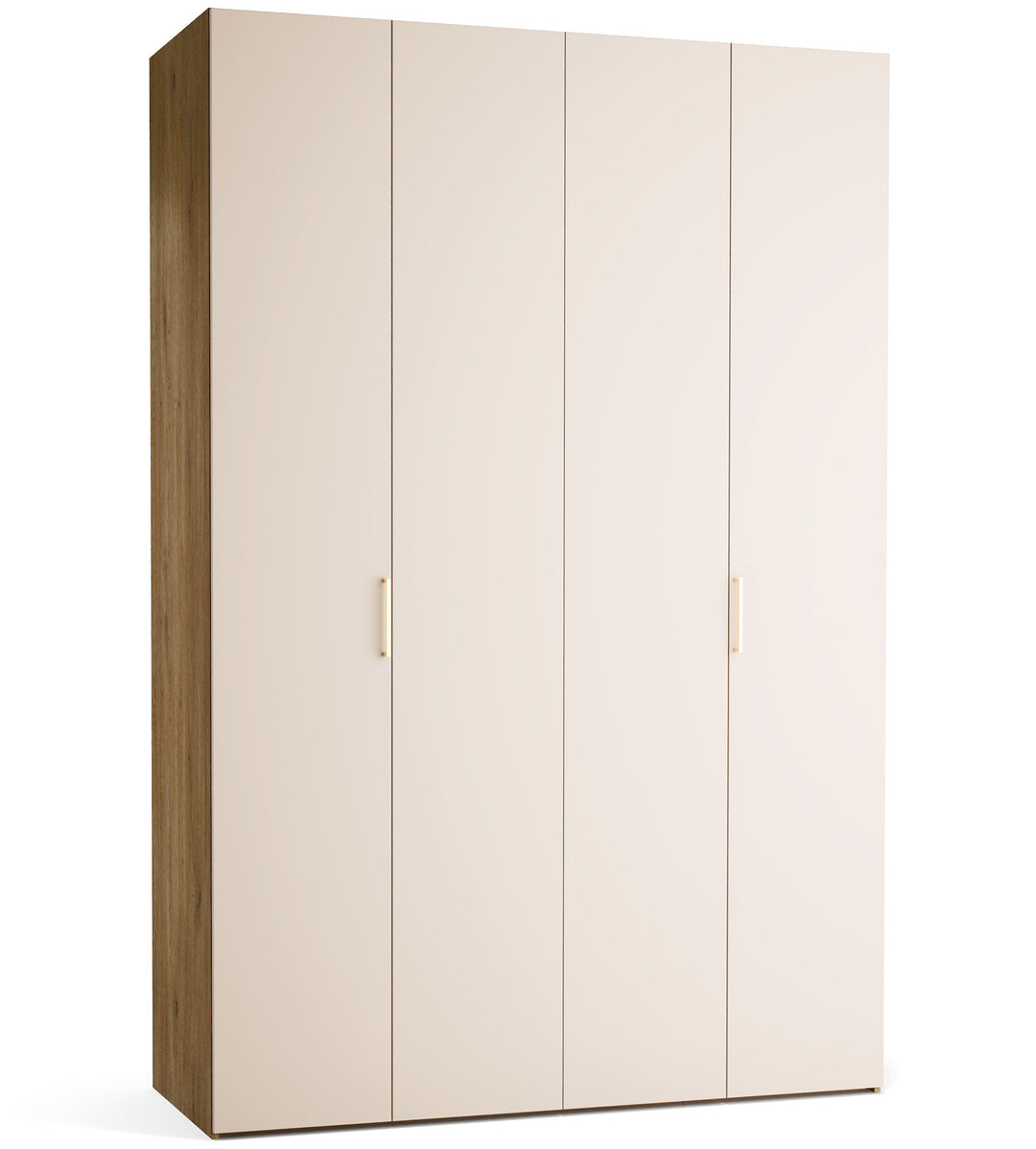 Dulap cu 4 usi bej nisip si carcasa stejar VOX Stor L 160 cm