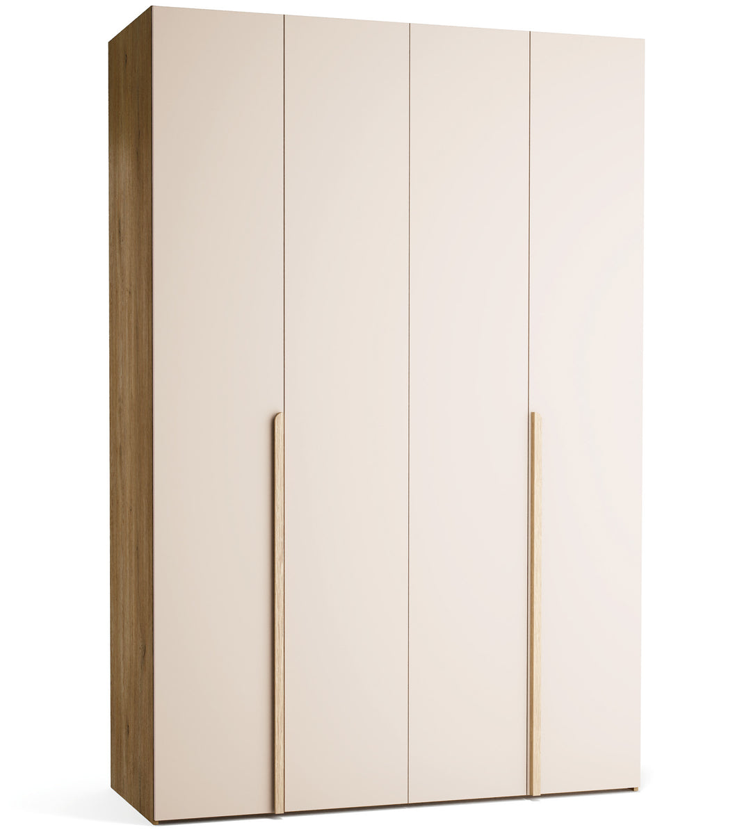 Dulap cu 4 usi bej nisip si carcasa stejar VOX Stor L 160 cm
