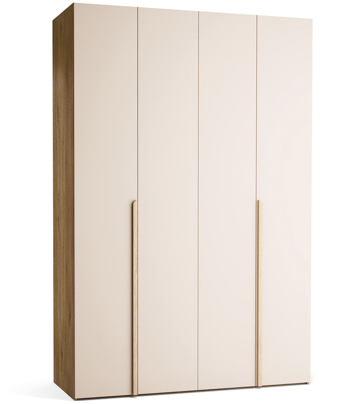 Dulap cu 4 usi bej nisip si carcasa stejar VOX Stor L 160 cm