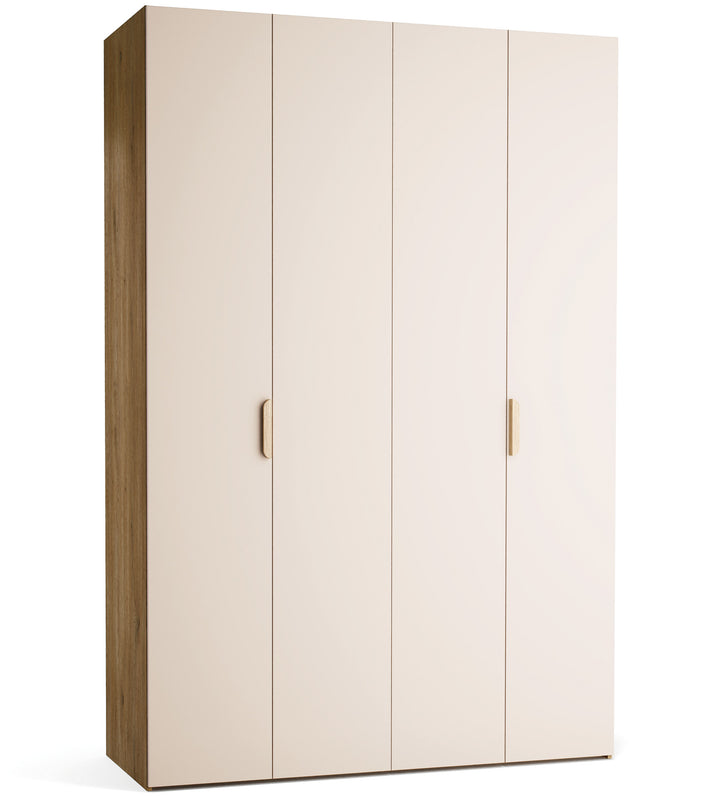 Dulap cu 4 usi bej nisip si carcasa stejar VOX Stor L 160 cm