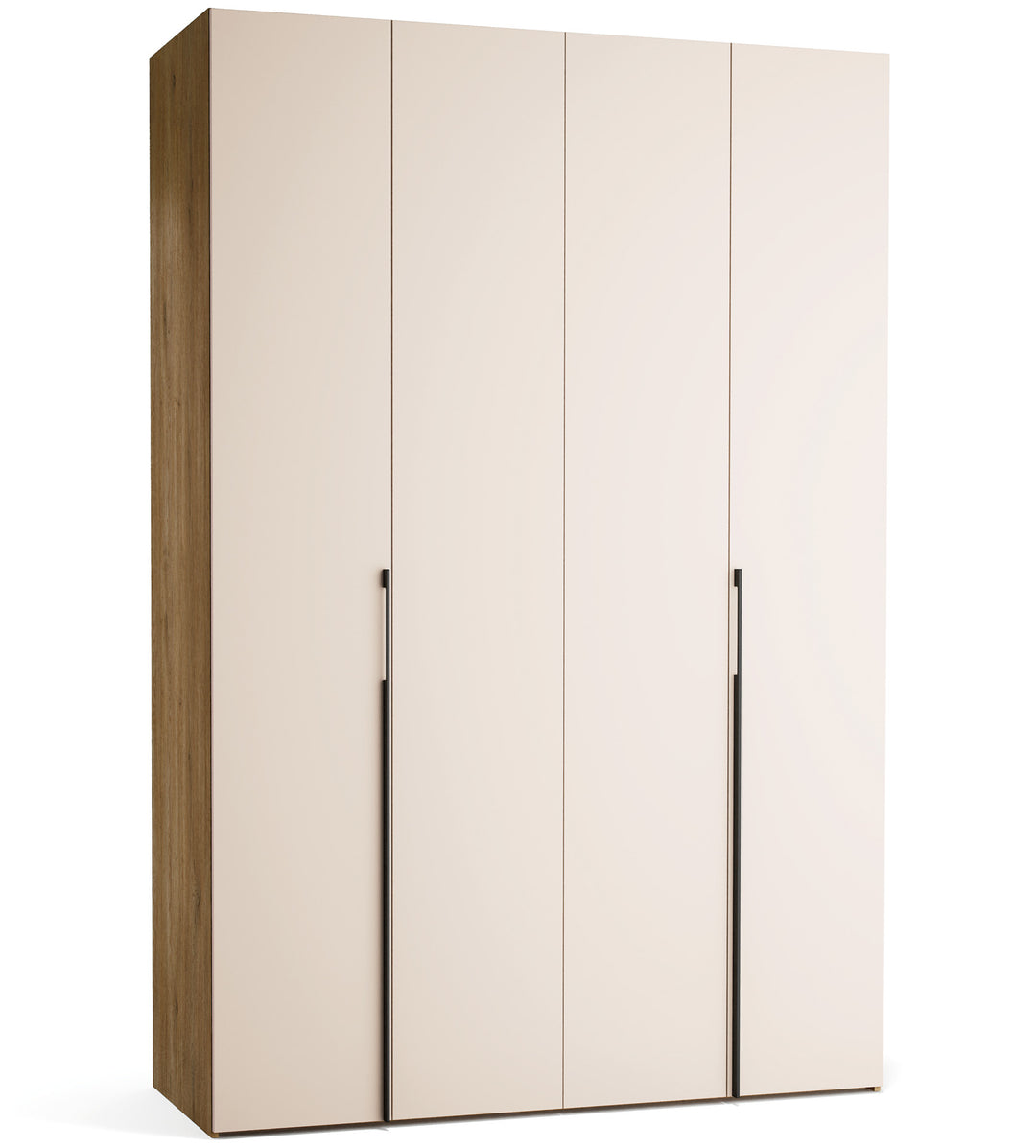Dulap cu 4 usi bej nisip si carcasa stejar VOX Stor L 160 cm