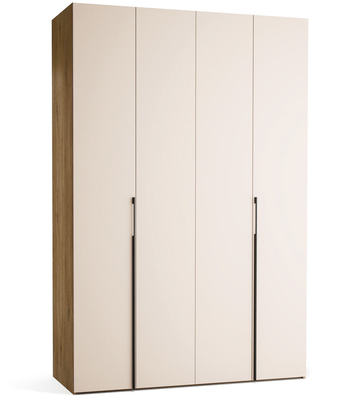 Dulap cu 4 usi bej nisip si carcasa stejar VOX Stor L 160 cm