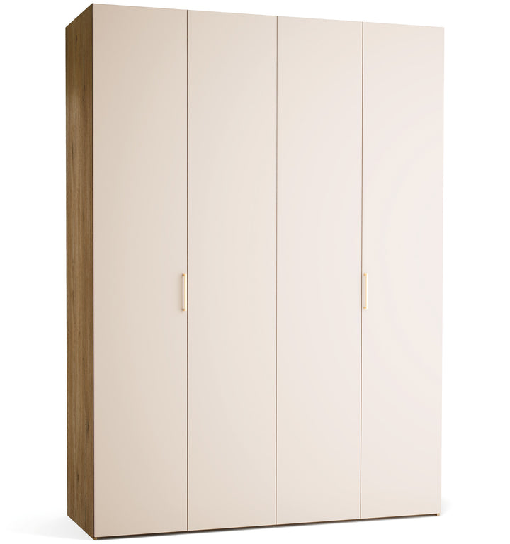 Dulap cu 4 usi bej nisip si carcasa stejar VOX Stor L 175 cm