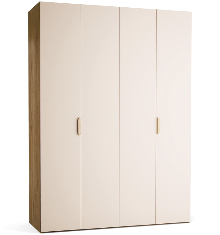 Dulap cu 4 usi bej nisip si carcasa stejar VOX Stor L 175 cm