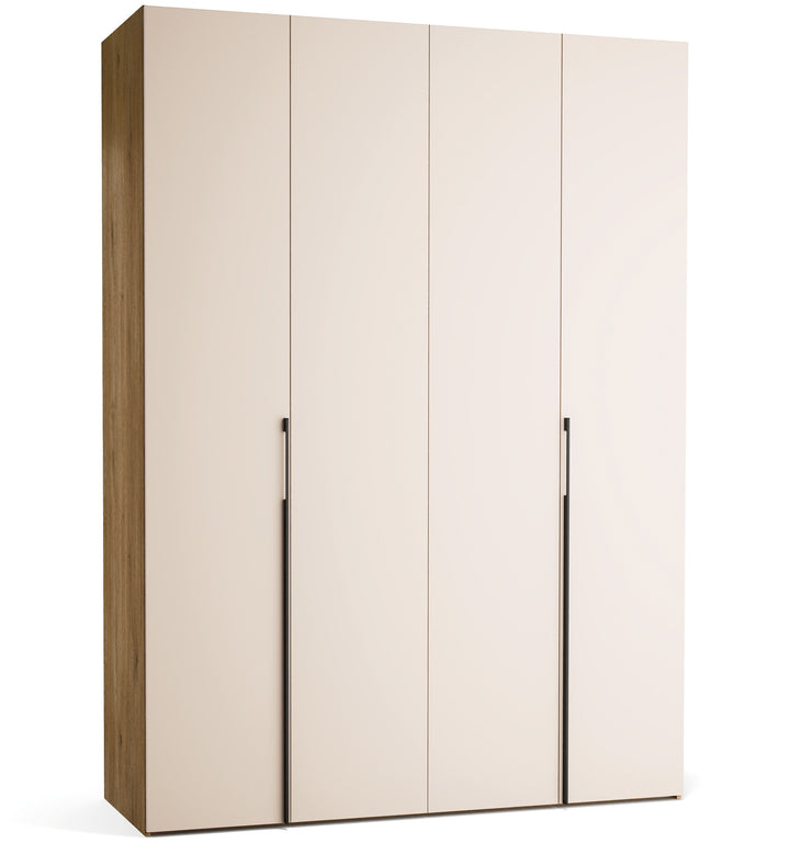 Dulap cu 4 usi bej nisip si carcasa stejar VOX Stor L 175 cm