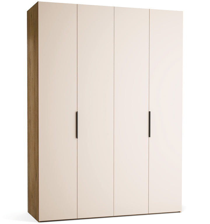Dulap cu 4 usi bej nisip si carcasa stejar VOX Stor L 175 cm