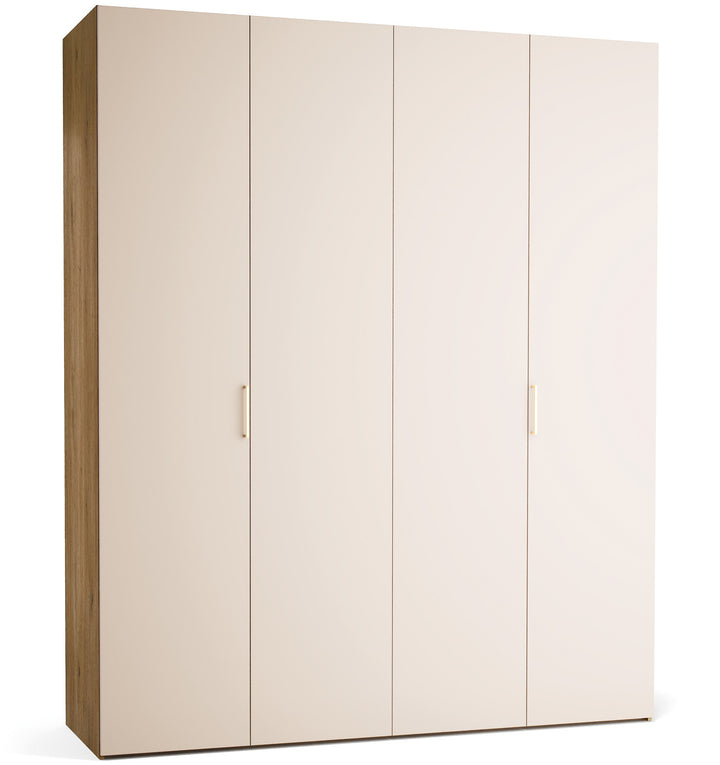 Dulap cu 4 usi bej nisip si carcasa stejar VOX Stor L 200 cm