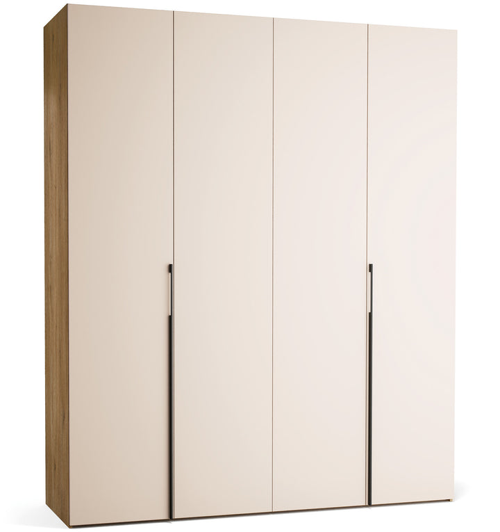 Dulap cu 4 usi bej nisip si carcasa stejar VOX Stor L 200 cm