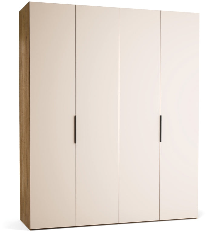 Dulap cu 4 usi bej nisip si carcasa stejar VOX Stor L 200 cm