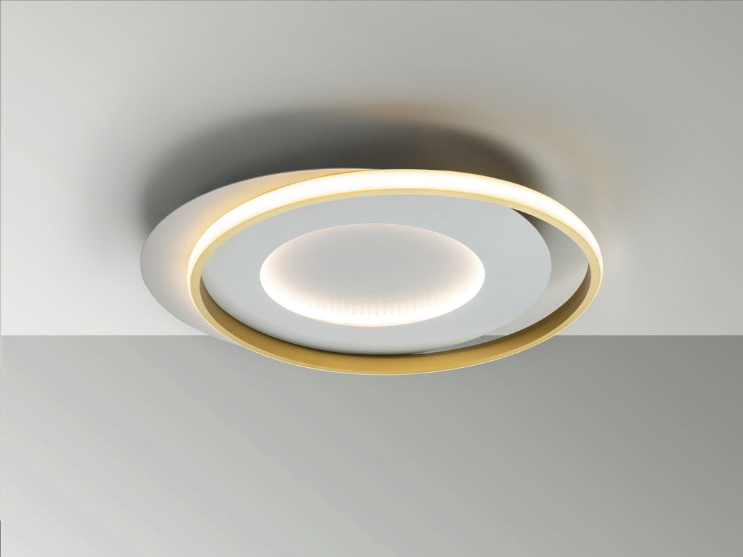 Plafoniera Schuller Limbos panou LED alb-auriu 40W