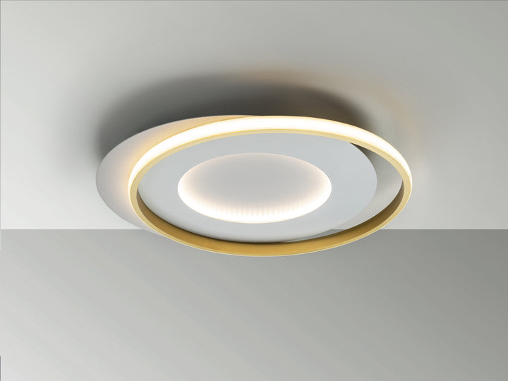 Plafoniera Schuller Limbos panou LED alb-auriu 40W