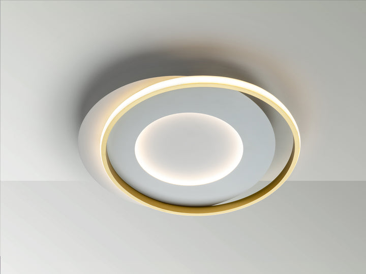 Plafoniera Schuller Limbos panou LED alb-auriu 40W