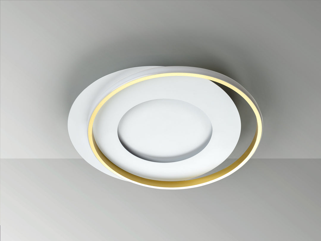 Plafoniera Schuller Limbos panou LED alb-auriu 40W