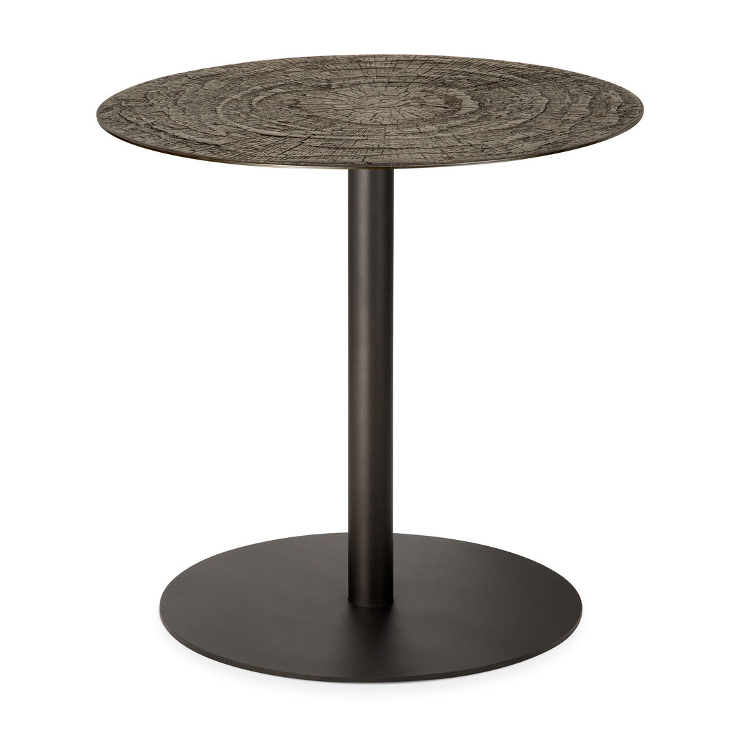 Masă lounge Blend Ethnicraft cu blat în material Ray Whisky Minerals și bază metalică Dark Bronze