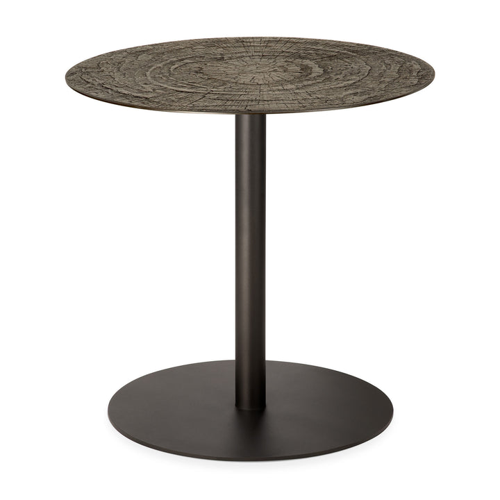 Masă lounge Blend Ethnicraft cu blat în material Ray Whisky Minerals și bază metalică Dark Bronze