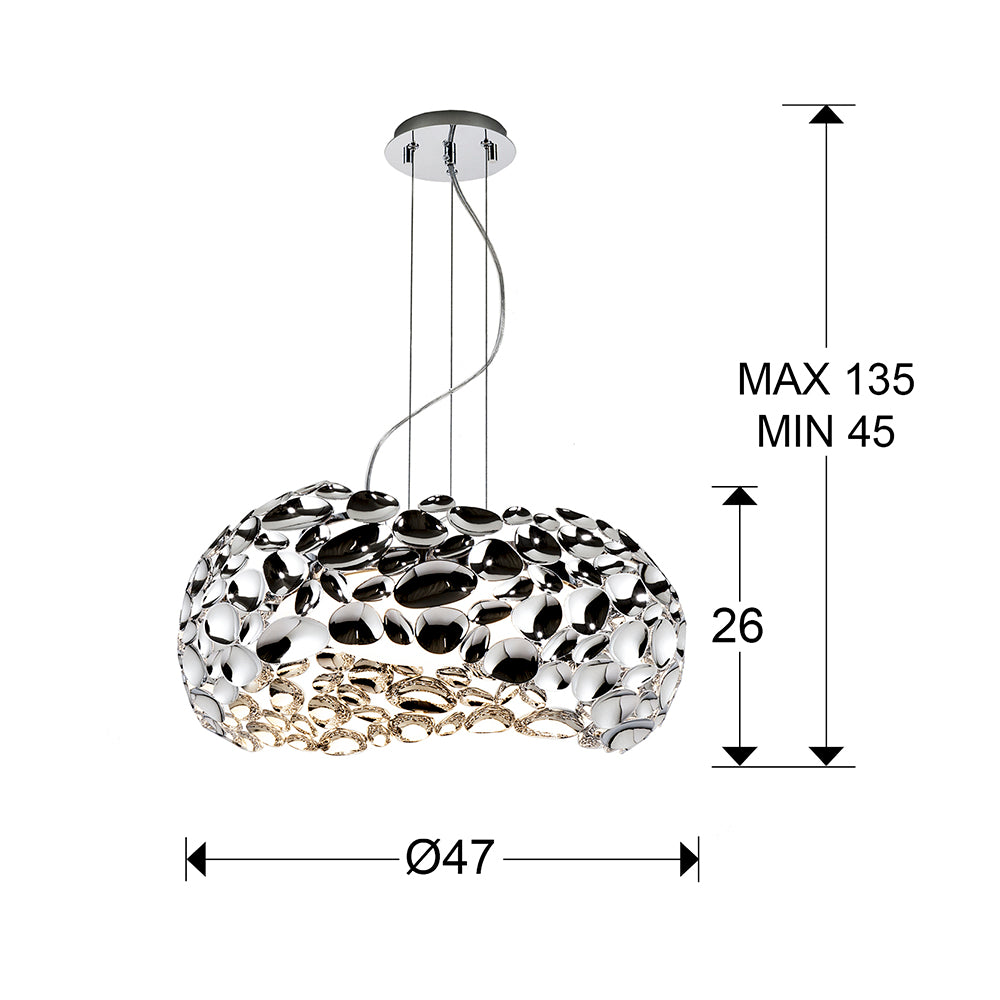 Lustra Schuller Narisa 5 lumini Ø47 cromat
