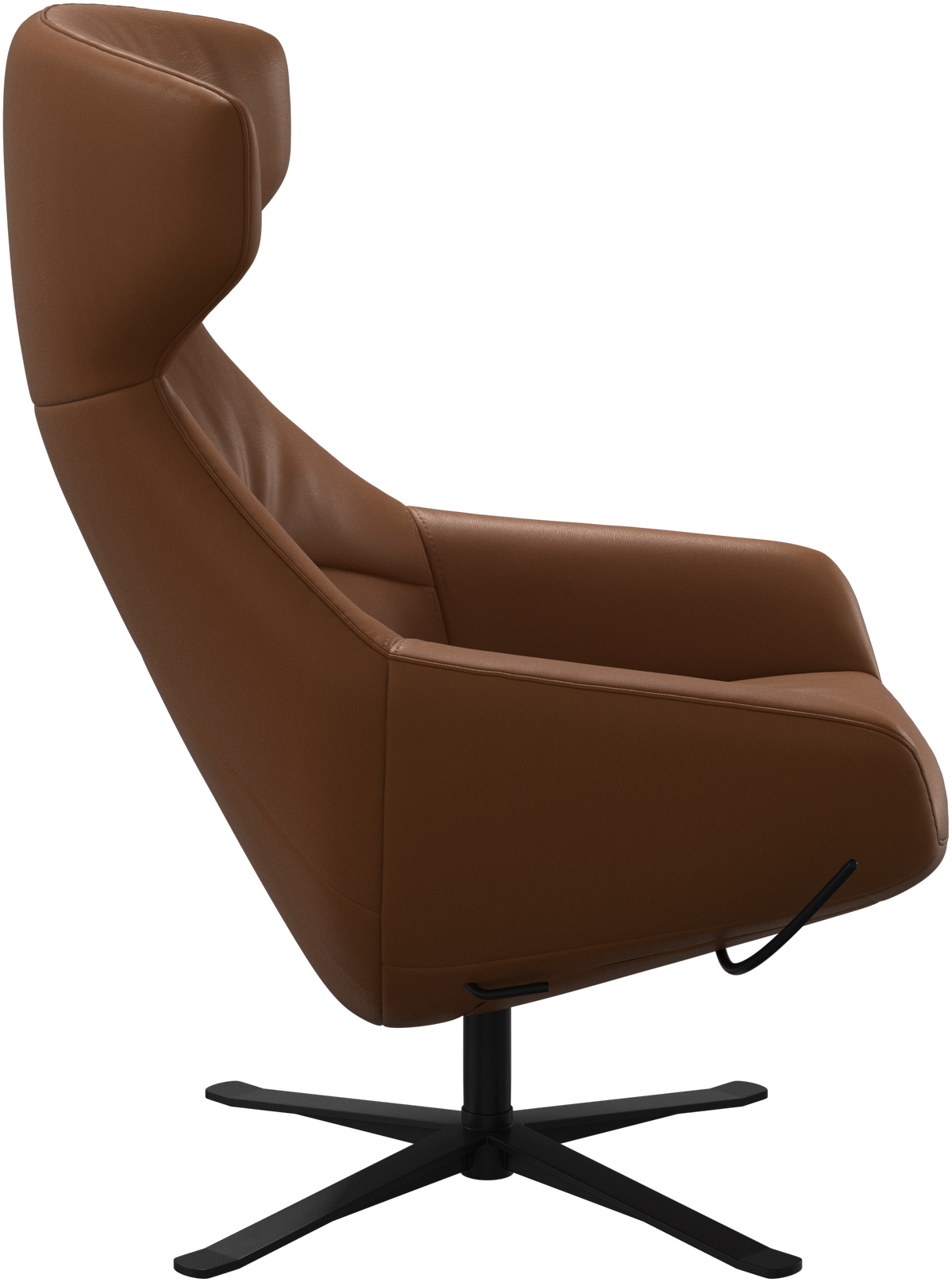 Fotoliu recliner pivotant BoConcept Porto din piele Nordic Grain caramel — detaliu