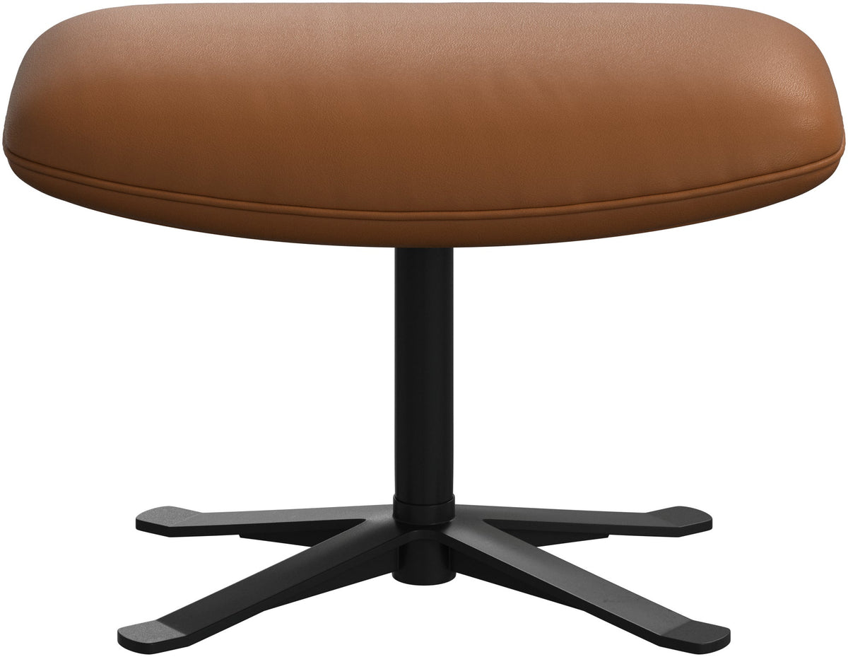 Taburet BoConcept Porto din piele caramel Nordic Grain — vedere de ansamblu